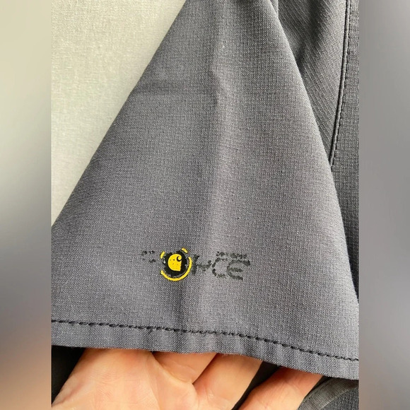 CARHARTT Women’s Force Cross Flex Scrub Top Dark Gray Pink Size S - Picture 7 of 10